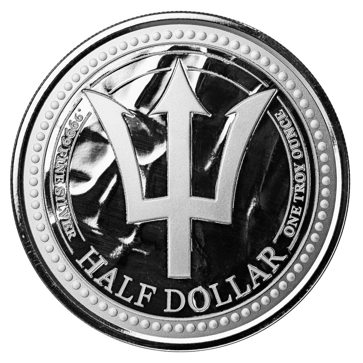 2024 Barbados Trident 1 oz Silver Proof Like Coin