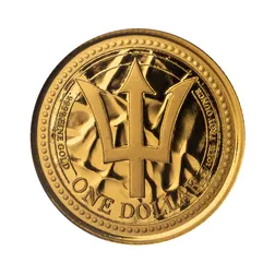 2024 Scottsdale Mint Barbados Trident Tenth Troy Ounce 9999 Fine Gold Proof Like Coin 04