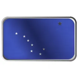 2024 Scottsdale Mint United States Flag Series 1 Troy Ounce 999 Fine Silver Alaska