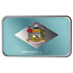 2024 Scottsdale Mint United States Flag Series 1 Troy Ounce 999 Fine Silver Conneticut
