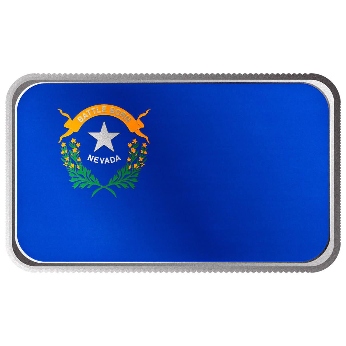 Nevada State Flag 1 oz Silver Color Bar