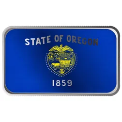 2024 Scottsdale Mint United States Flag Series 1 Troy Ounce 999 Fine Silver Oregon
