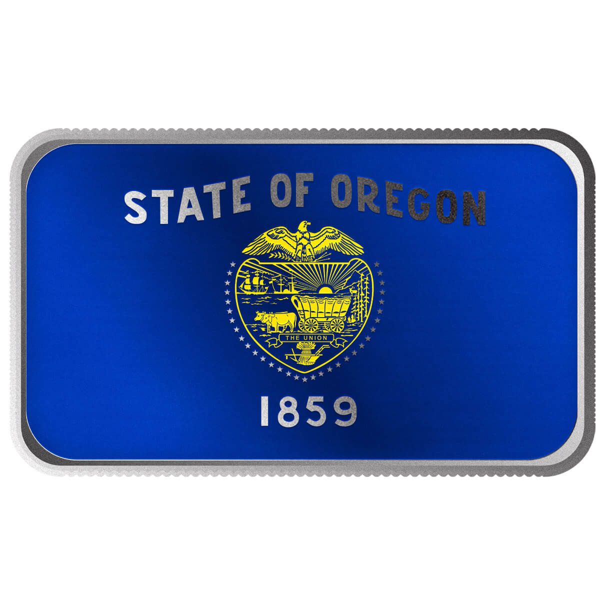 Oregon State Flag 1 oz Silver Color Bar
