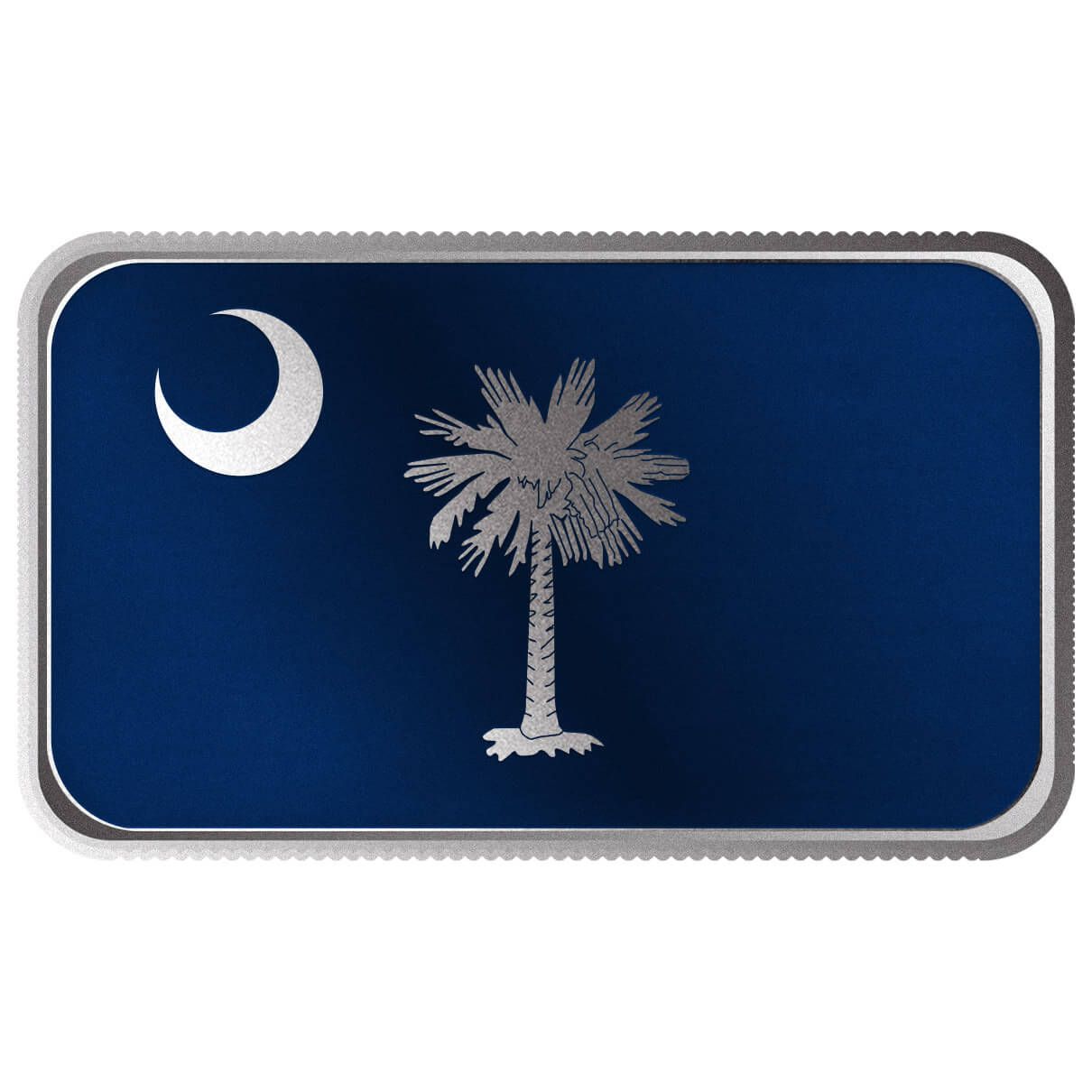 South Carolina State Flag 1 oz Silver Color Bar