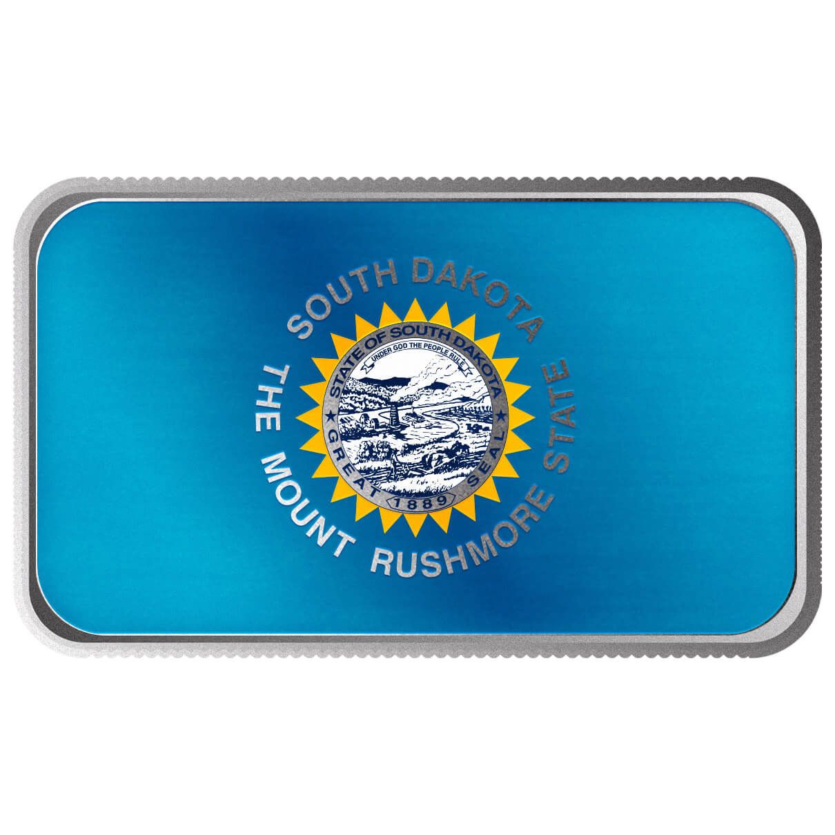 Shop South Dakota State Flag 1 Troy Ounce 999 Fine Silver Color Bar.