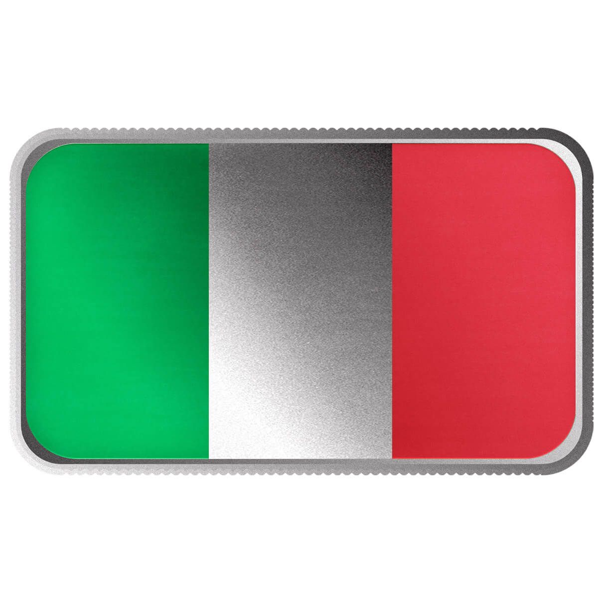 Italy Country Flag 1 oz Silver Color Bar