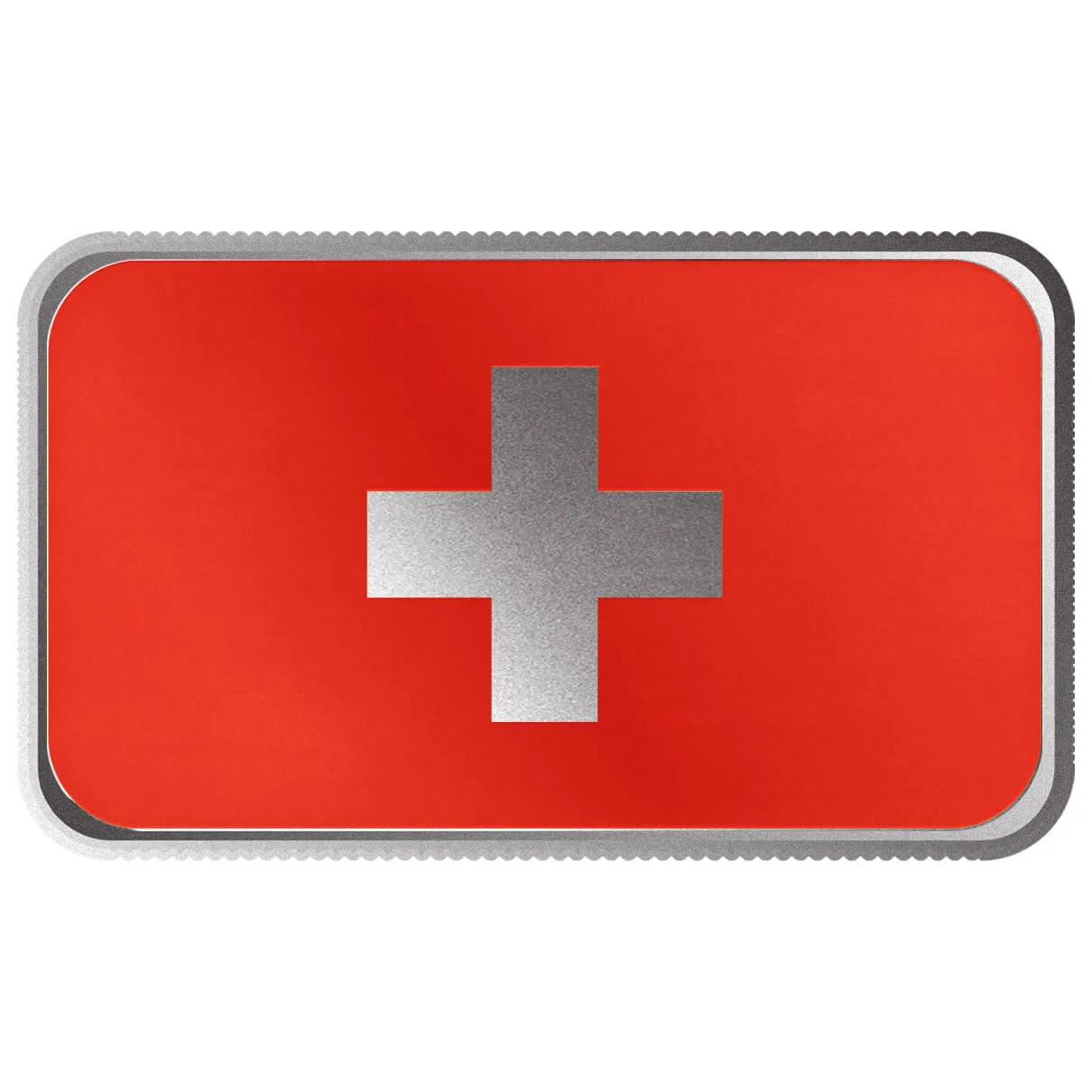 Shop Switzerland Country Flag 1 Troy Ounce 999 Fine Silver Color Bar