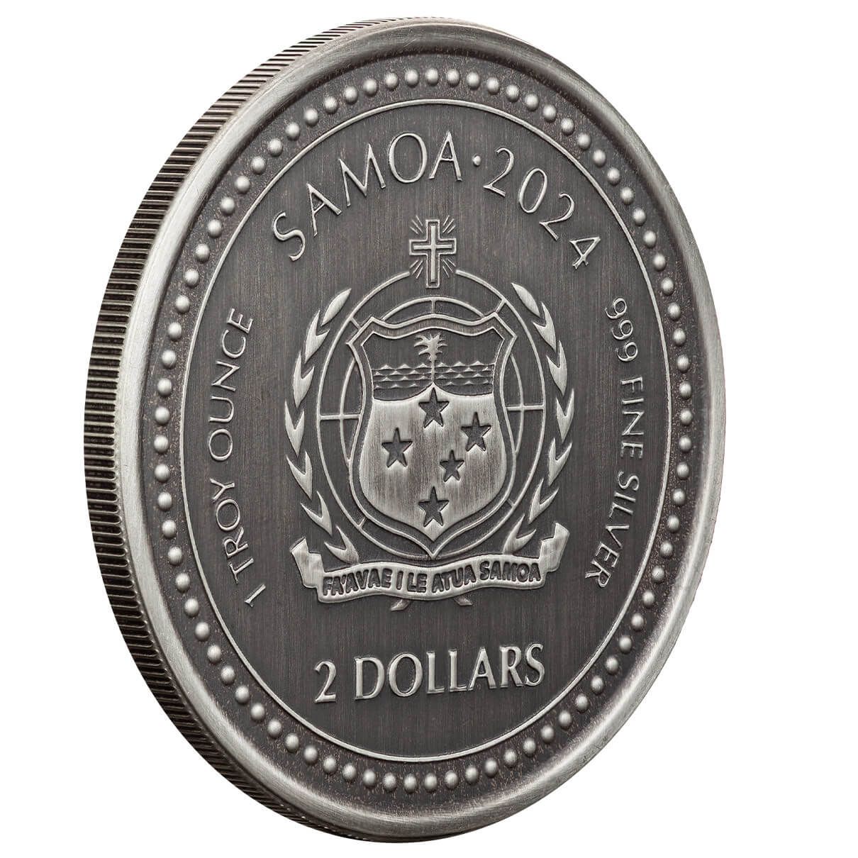 2024 Samoa Jesus Collection: The Creator 1 oz Silver Antique Coin