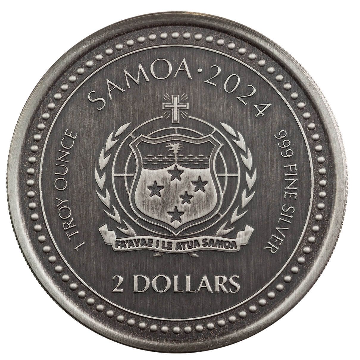 2024 Samoa Jesus Collection: The Creator 1 oz Silver Antique Coin