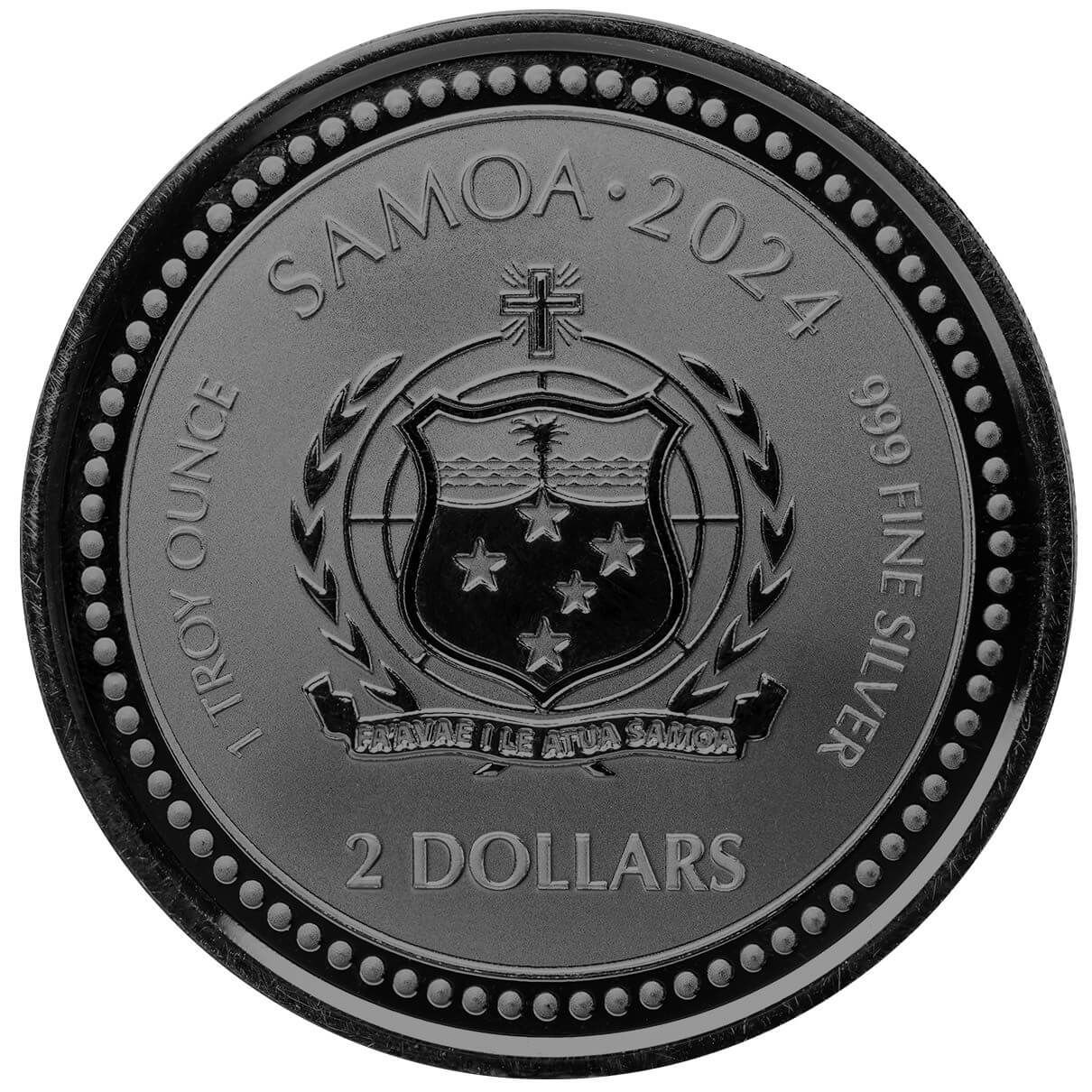 2024 Samoa Jesus Collection: The Creator 1 oz Silver with Black