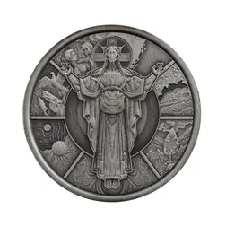2024 Scottsdale Mint Samoa The Jesus Collection Genesis Jesus As Creator Half Troy Ounce 999 Fine Silver Antique Legal Tender Coin 02