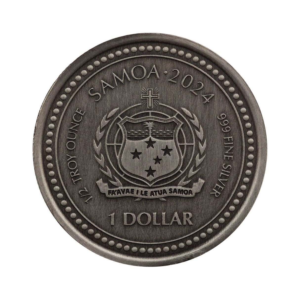 2024 Samoa Jesus Collection: The Creator 1/2 oz Silver Antique Coin