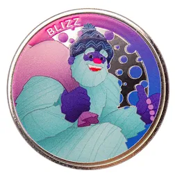 2024 Scottsdale Mint Blizz The Yeti Childrens 1 Troy Ounce 999 Fine Silver Color Proof Like Round 02