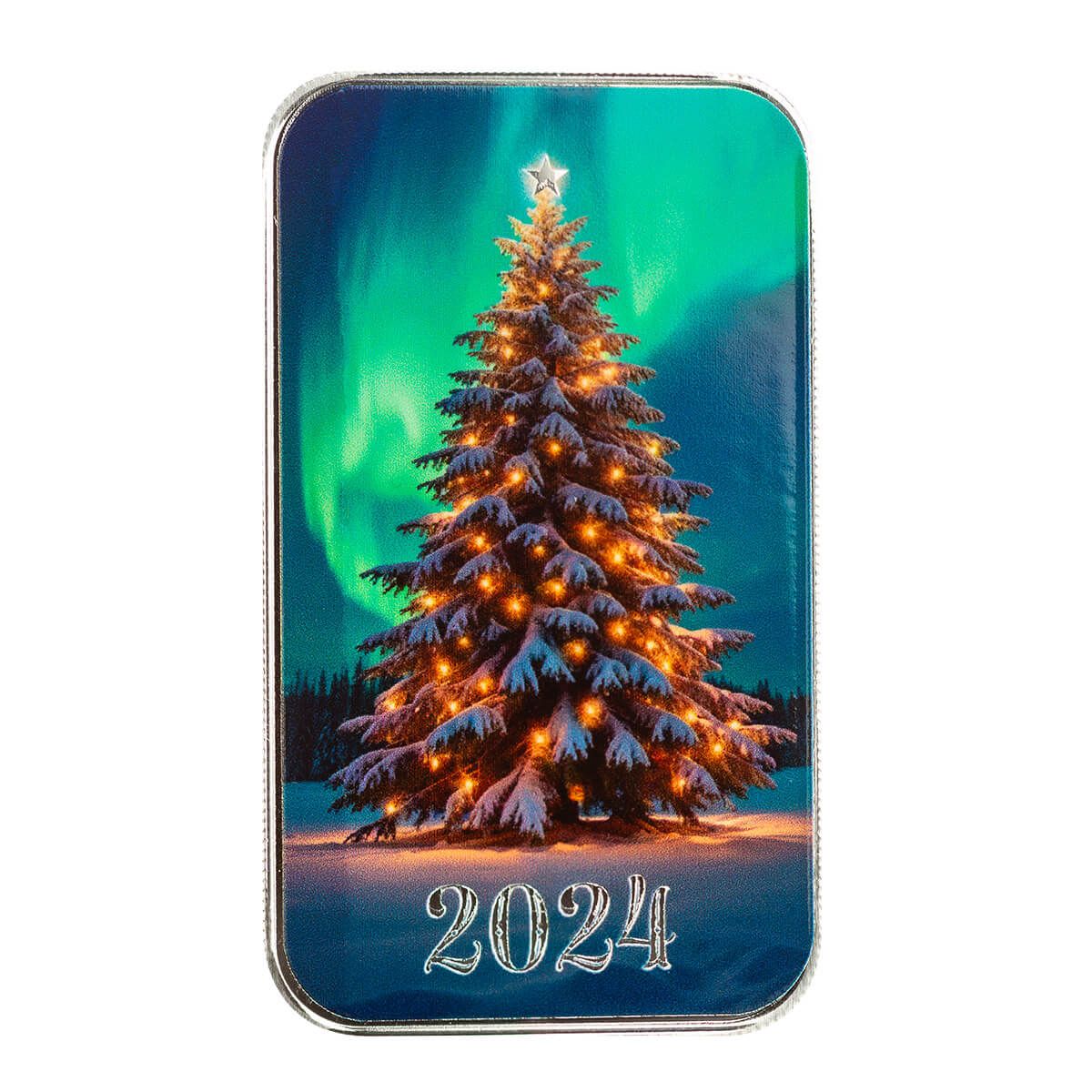 Lighting the Tree 1 oz Silver Color Bar