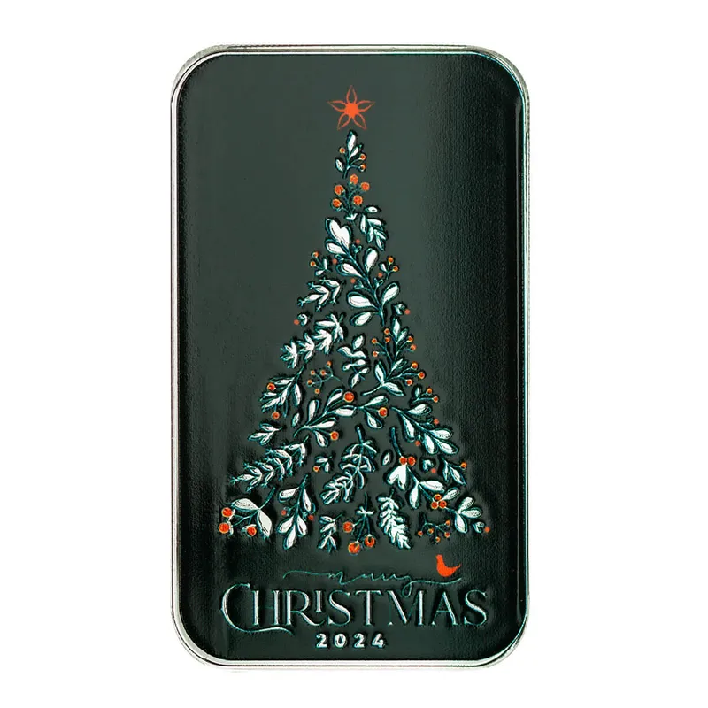 2024 Scottsdale Mint Christmas 1 Troy Ounce 999 Fine Silver Color Bars And Rounds 038