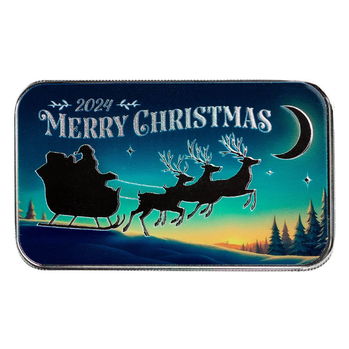 Starlit Sleigh Ride 1 oz Silver Color Bar