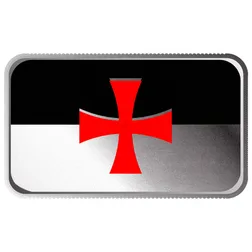 2024 Scottsdale Mint Historical Flag Series 1 Troy Ounce 999 Fine Silver Knights Templar