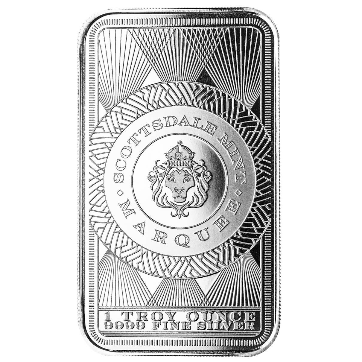 Scottsdale Marquee Peacock 1 Troy Ounce .9999 Fine Silver Bar