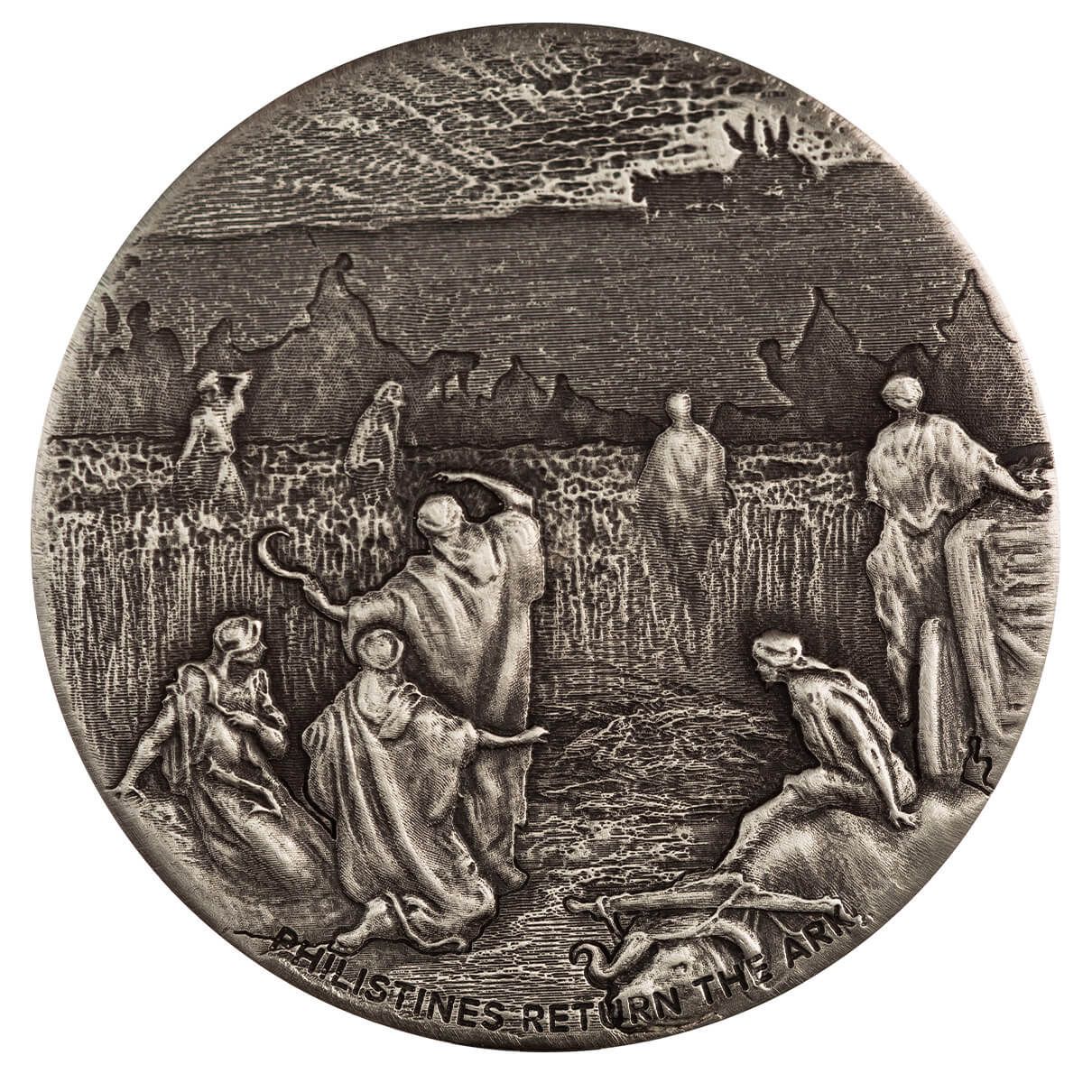 2024 Biblical Series | Philistines Return the Ark 2 oz Silver Antique Coin
