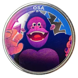 2024 Scottsdale Mint Osa The Gorilla Childrens 1 Troy Ounce 999 Fine Silver Color Proof Like Round 02