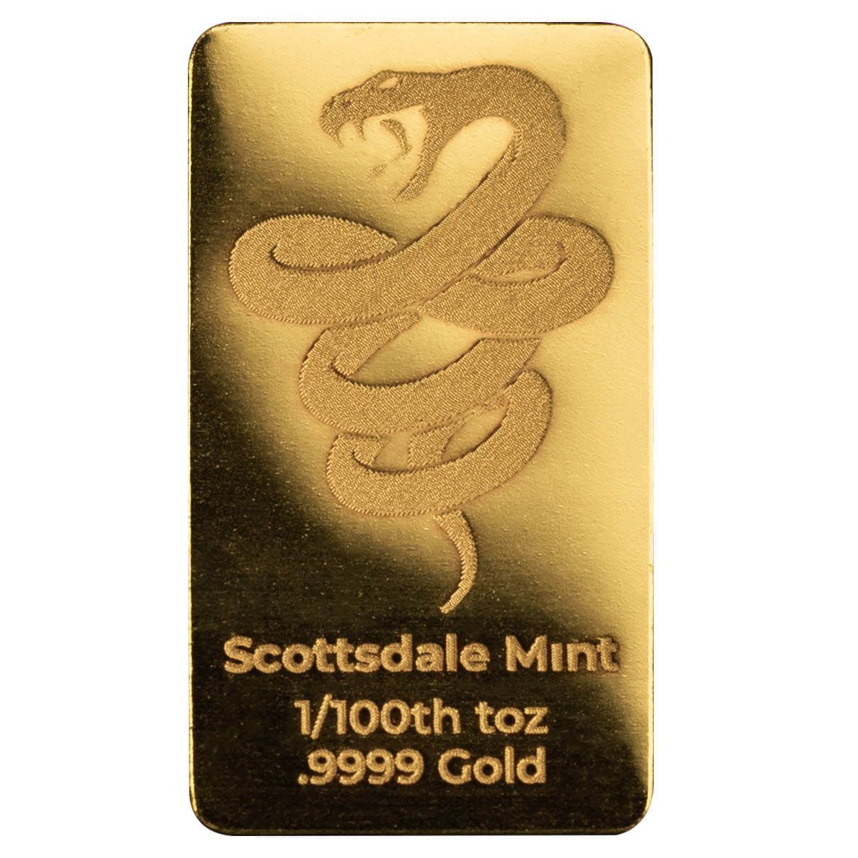 Scottsdale 2025 Lunar Year of the Snake 1/100th oz Gold Bar