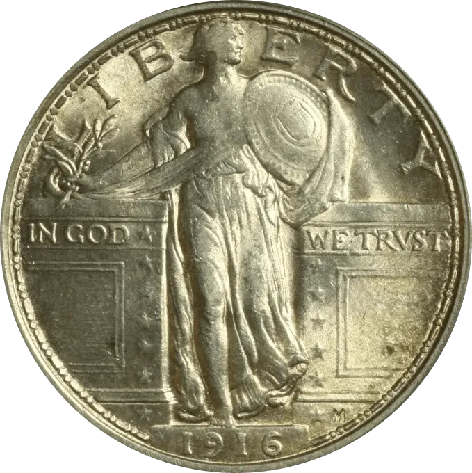 1916 Standing Liberty Quarter Obverse 1