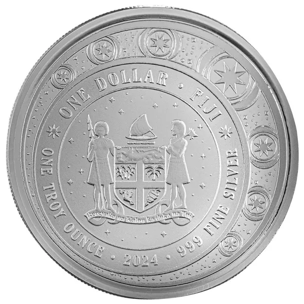 2024 Scottsdale Mint Fiji Unicorn In The Forest 1 Troy Ounce 999 Fine Silver Color Proof Rainbow 01