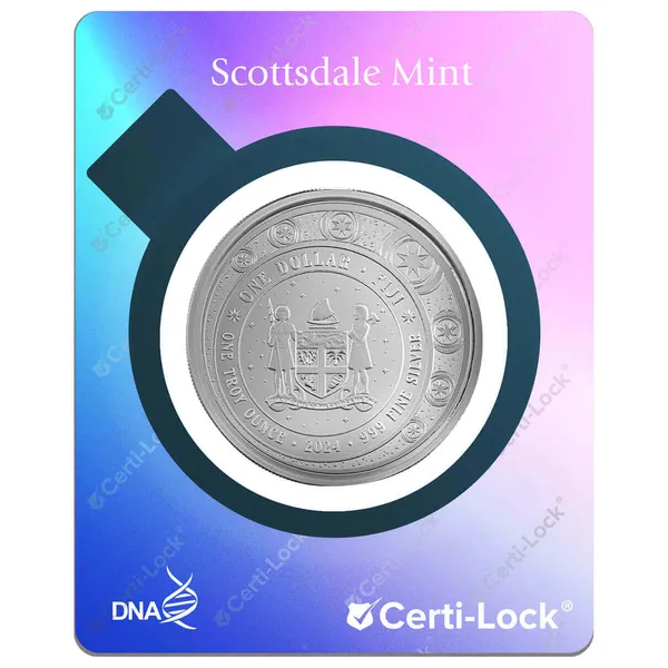 2024 Scottsdale Mint Fiji Unicorn In The Forest 1 Troy Ounce 999 Fine Silver Color Proof Rainbow 04