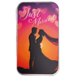 2025 Just Married Sunset Scottsdale Mint 1 Troy Ounce 999 Fine Silver Color Bar 18