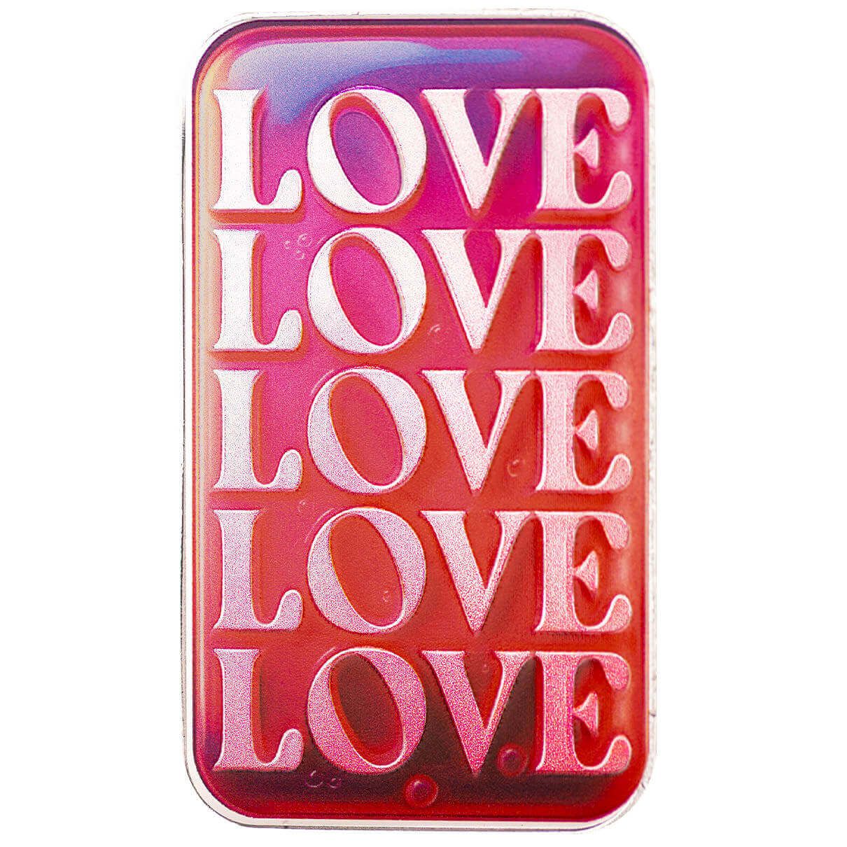 Love Love Love… 1 oz Silver Color Bar