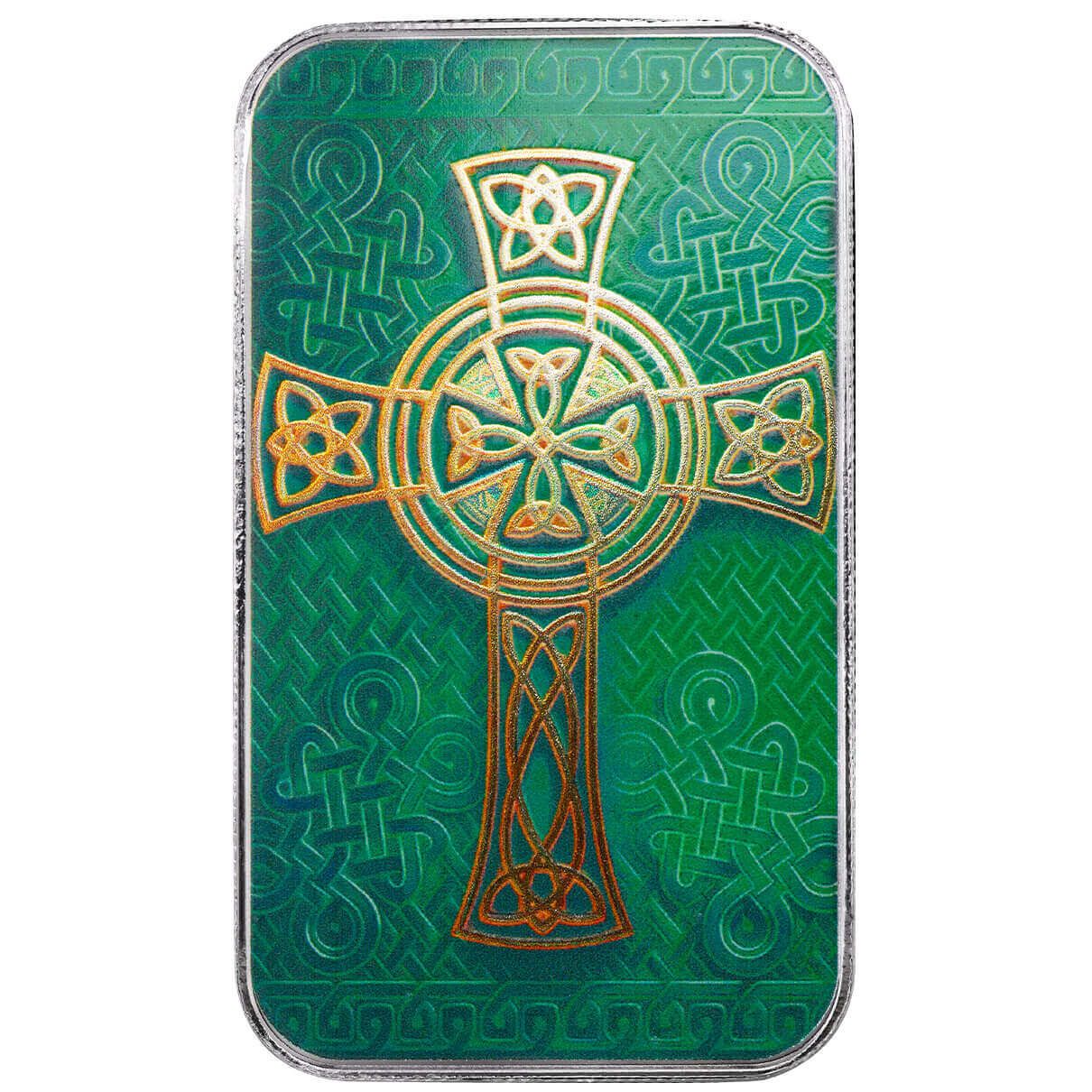 Celtic Cross 1 oz Silver Color Bar | Scottsdale Mint