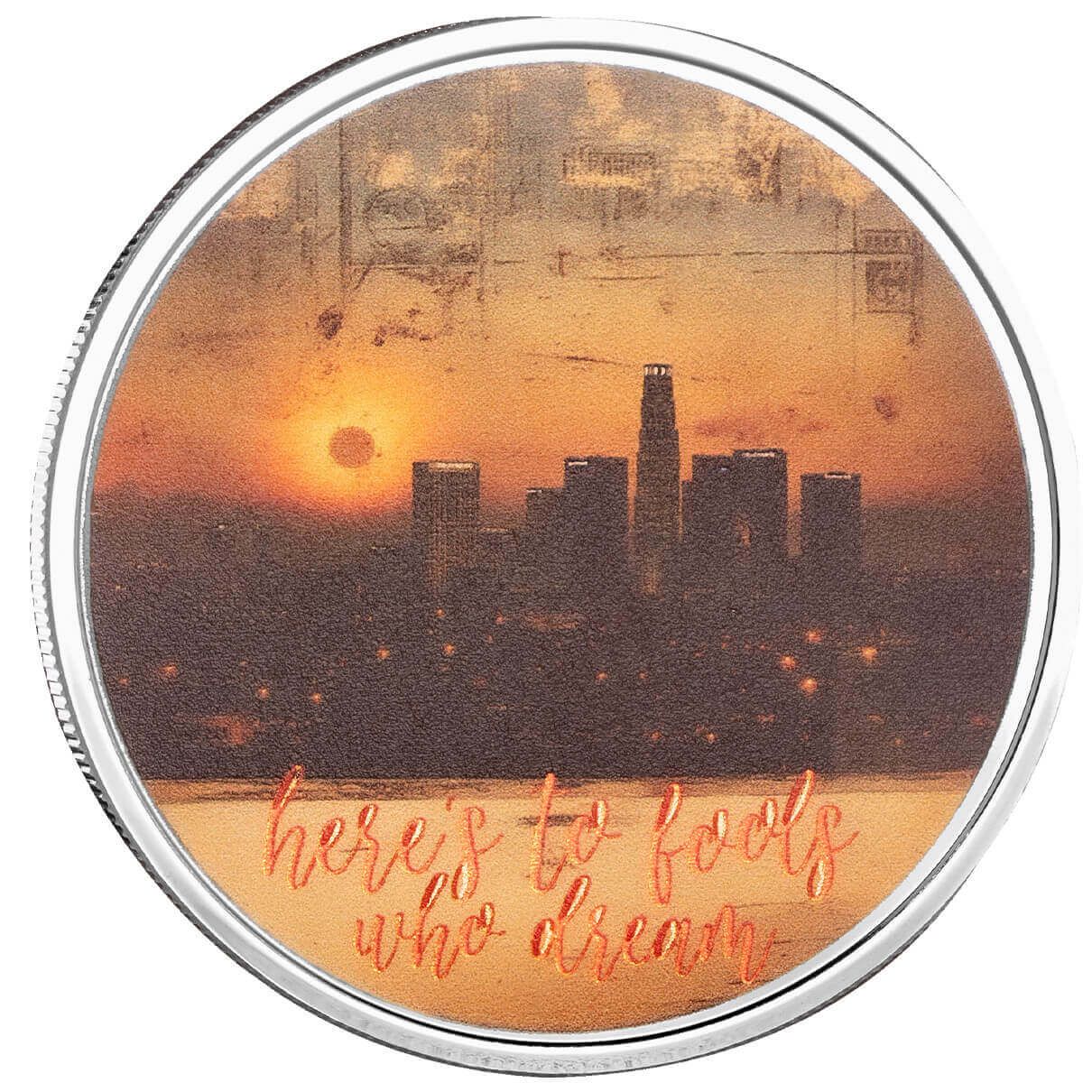 Here’s to Fools Who Dream 1 oz Silver Color Round