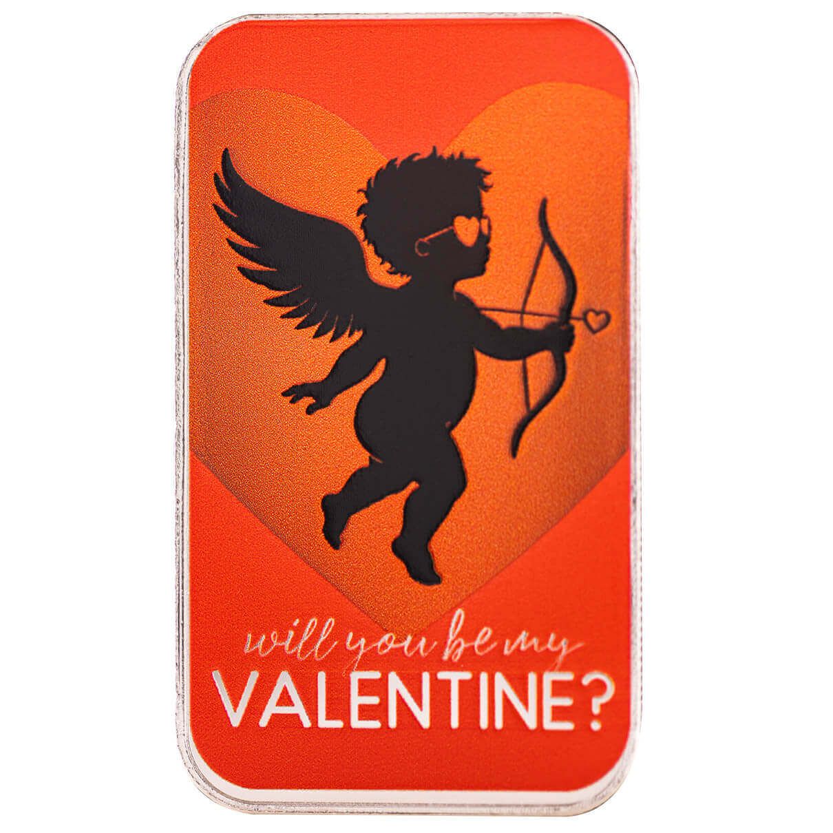 Will You Be My Valentine? 1 oz Silver Color Bar