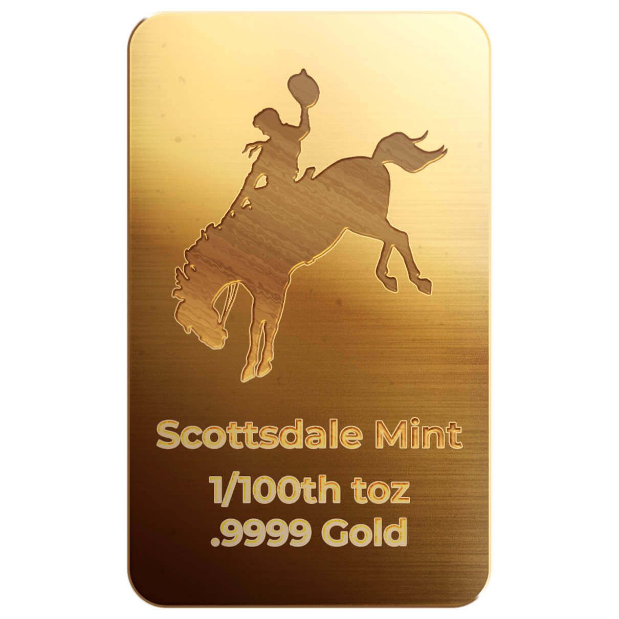Scottsdale Cowboy 1/100th oz Gold Bar | Scottsdale Mint