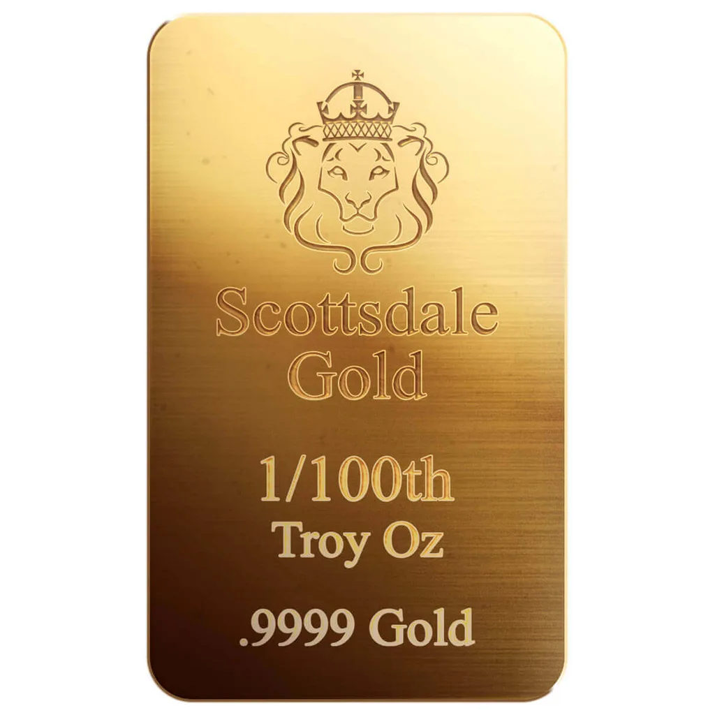 Scottsdale Gold 1/100th Oz Bar Gold
