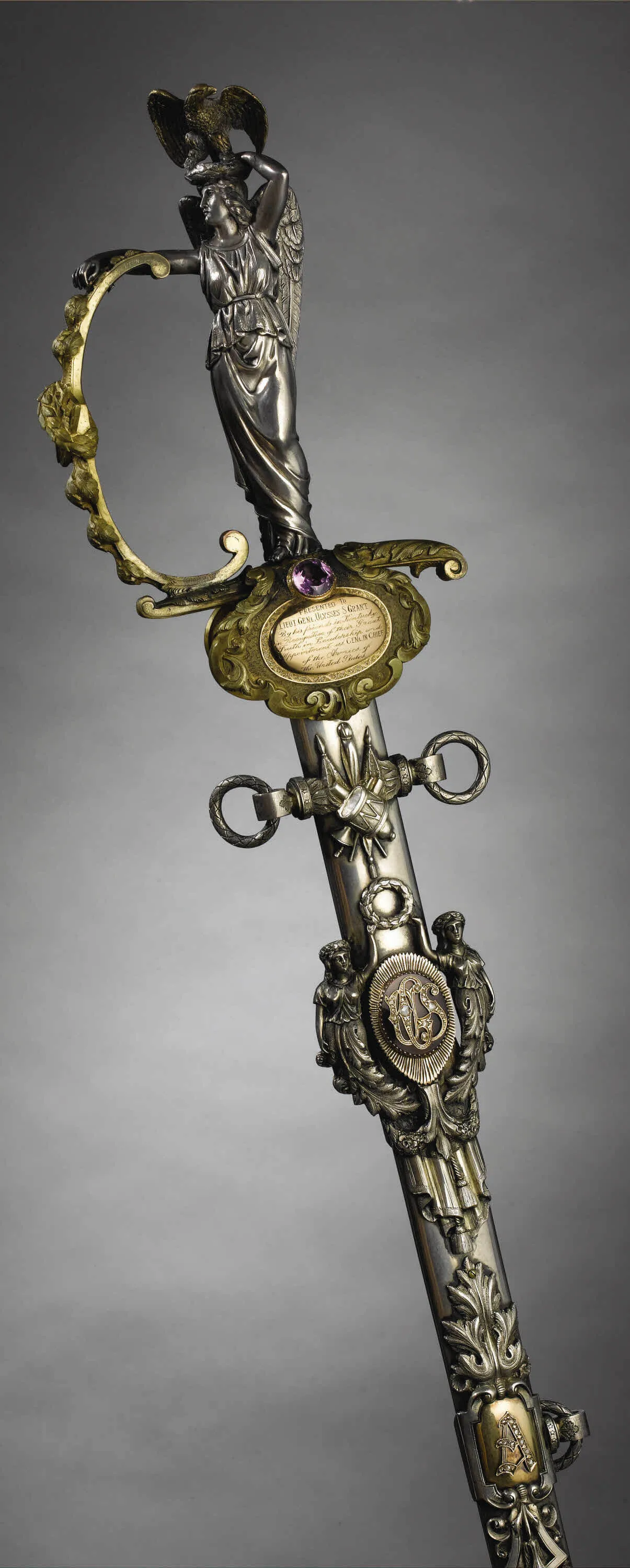 General Grant Civil War Gold Silver Presentation Sword 1864 10