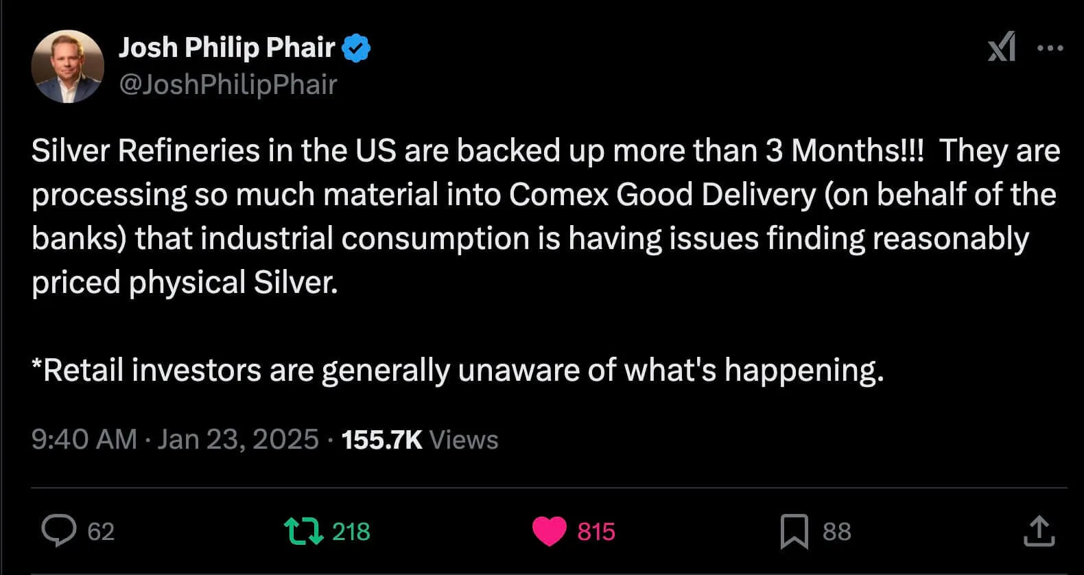 Josh Phair Silver Refineries