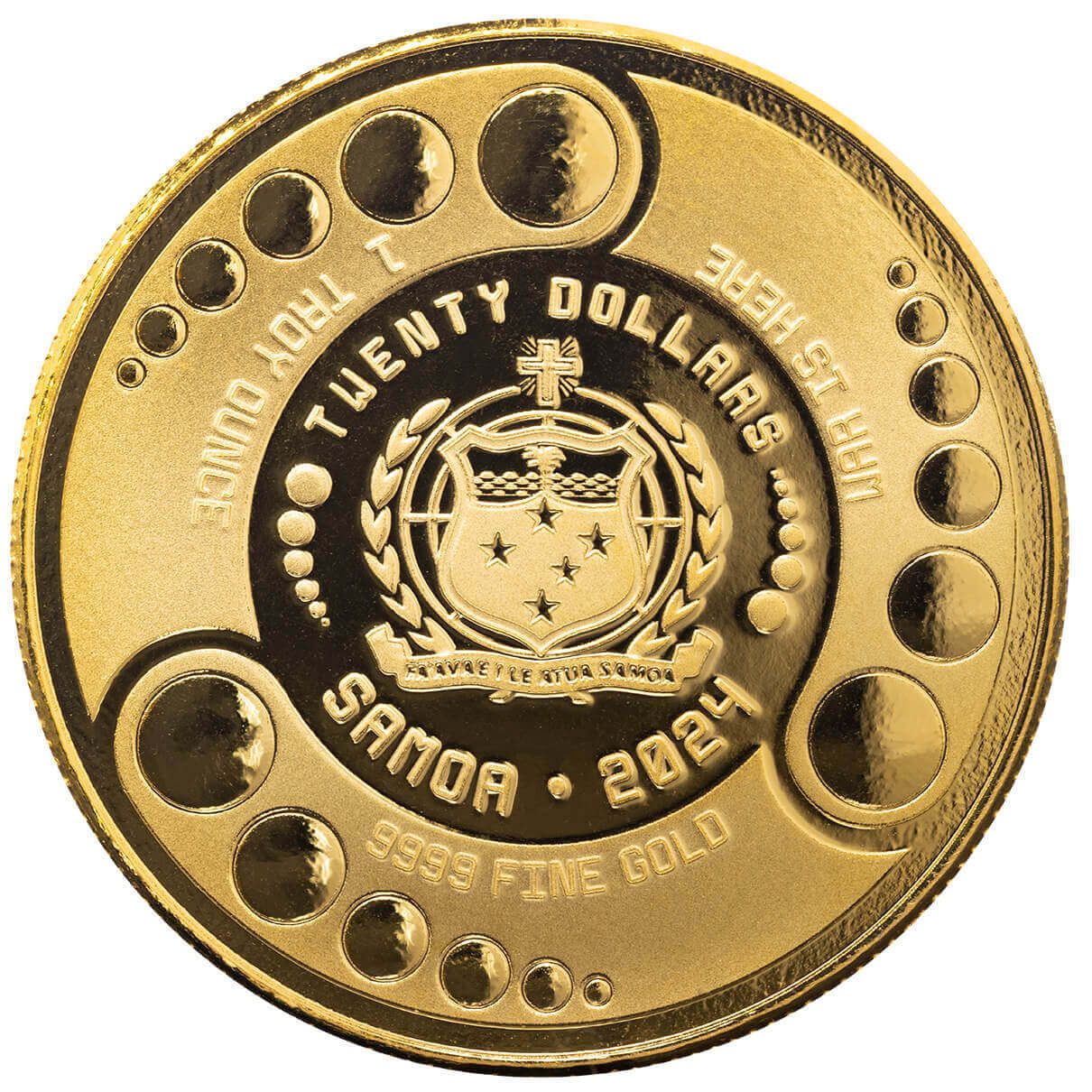 2024 Samoa Alien Battle 1 oz Gold Colorized Coin – .9999 Fine