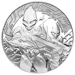 2024 Scottsdale Mint Samoa Alien Battle Is Here 5 Troy Ounce 999 Fine Silver Proof Color Coin 04