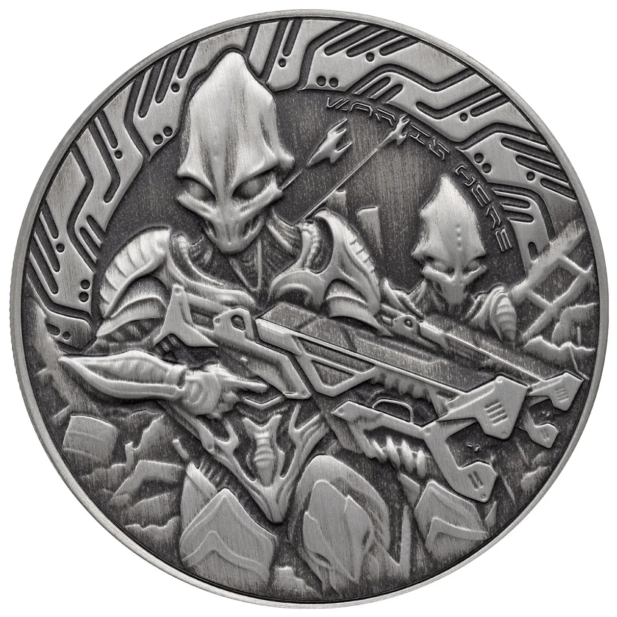 2024 Samoa Alien Battle 1 oz Antique Silver Coin – Limited