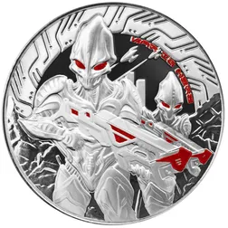 2024 Scottsdale Mint Samoa Alien Battle Is Here One Troy Ounce 999 Fine Silver Proof Color Coin 01