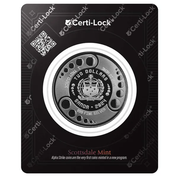 2024 Scottsdale Mint Samoa Alien Battle Is Here One Troy Ounce 999 Fine Silver Proof Color And Rhodium Plating Coin 09