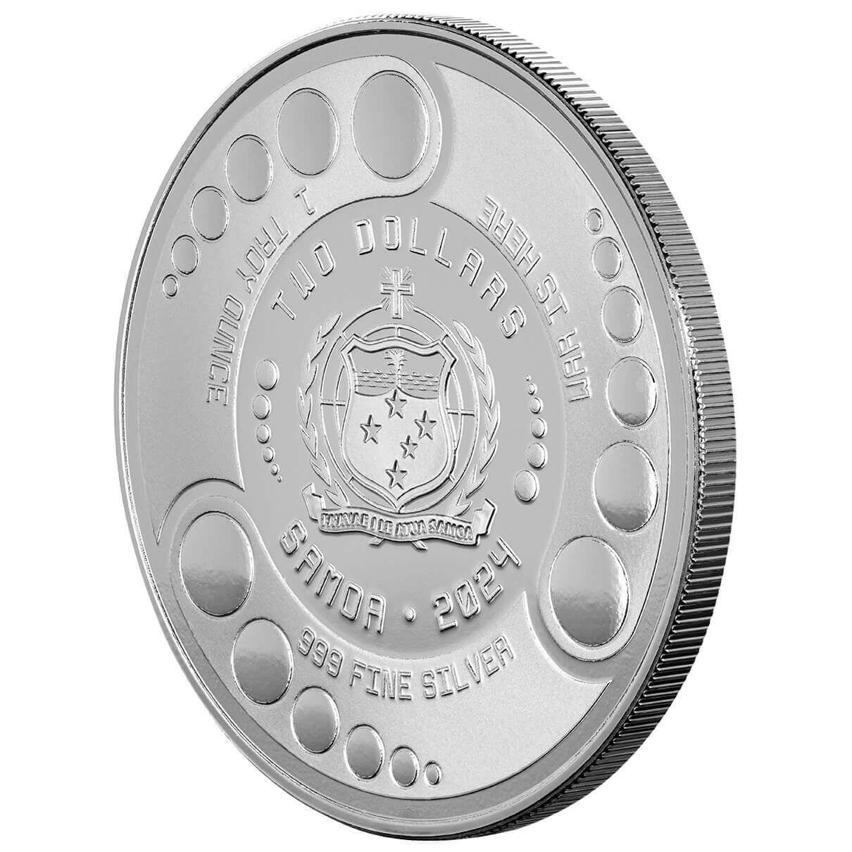 2024 Samoa Alien Battle 1 oz Silver Coin .999 Fine – Sci-Fi
