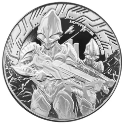 2024 Scottsdale Mint Samoa Alien Battle Is Here One Troy Ounce 999 Fine Silver Proof Like Coin 04