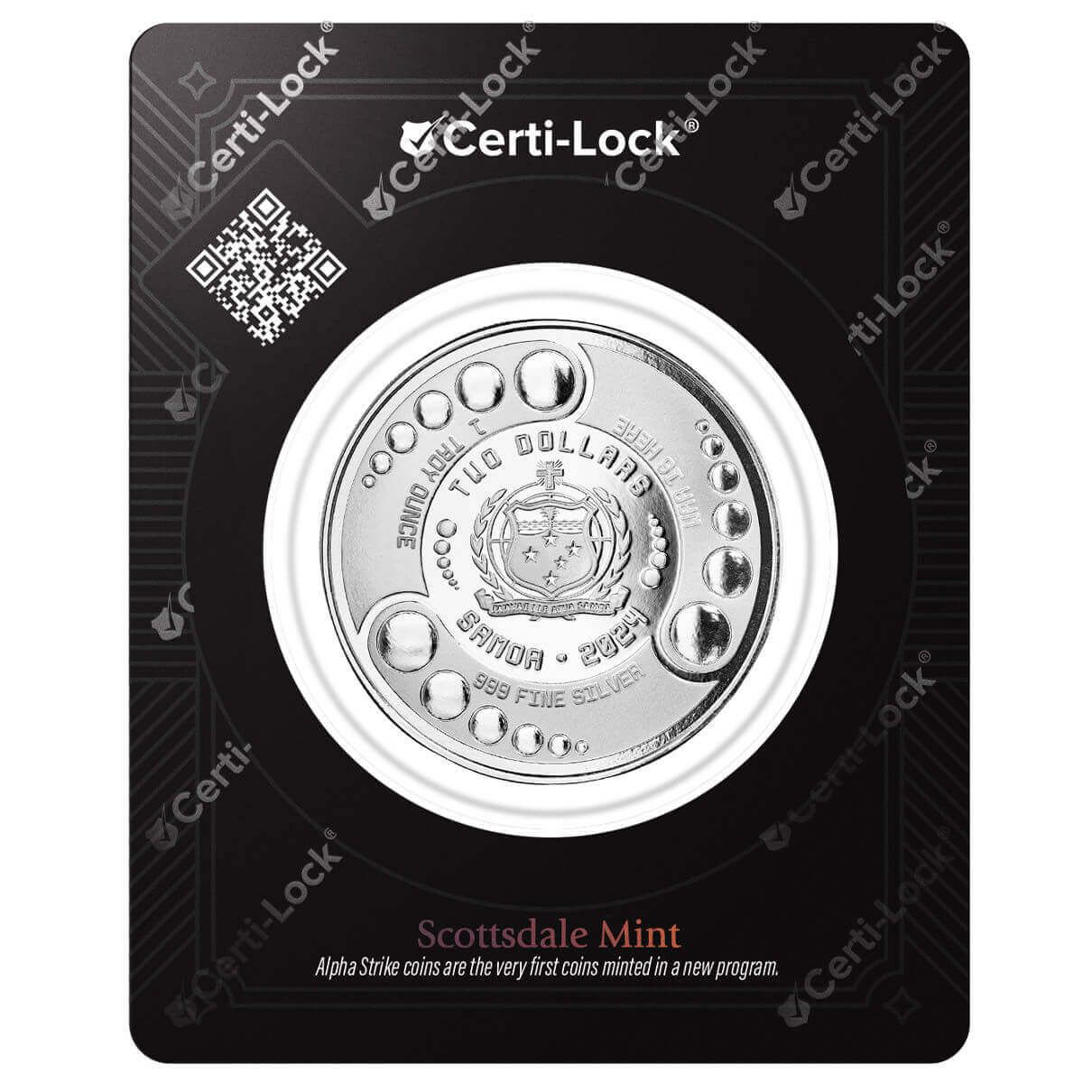 2024 Samoa Alien Battle 1 Troy oz 999 Fine Silver Coin Alpha