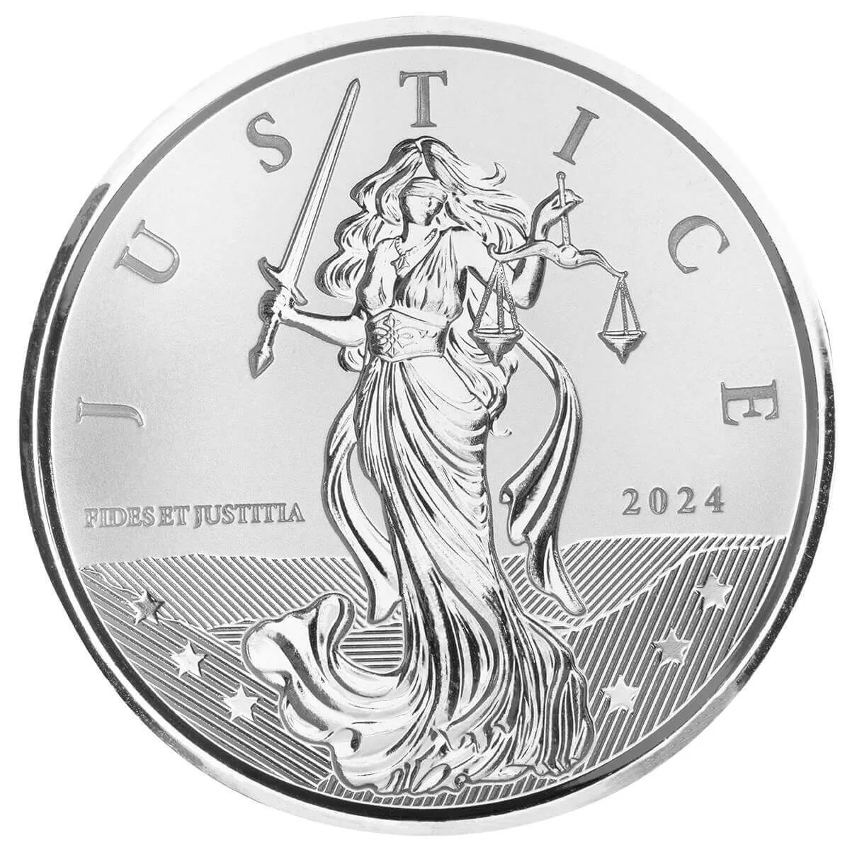 2024 Gibraltar Lady Justice 1 oz Silver Coin | Scottsdale Mint