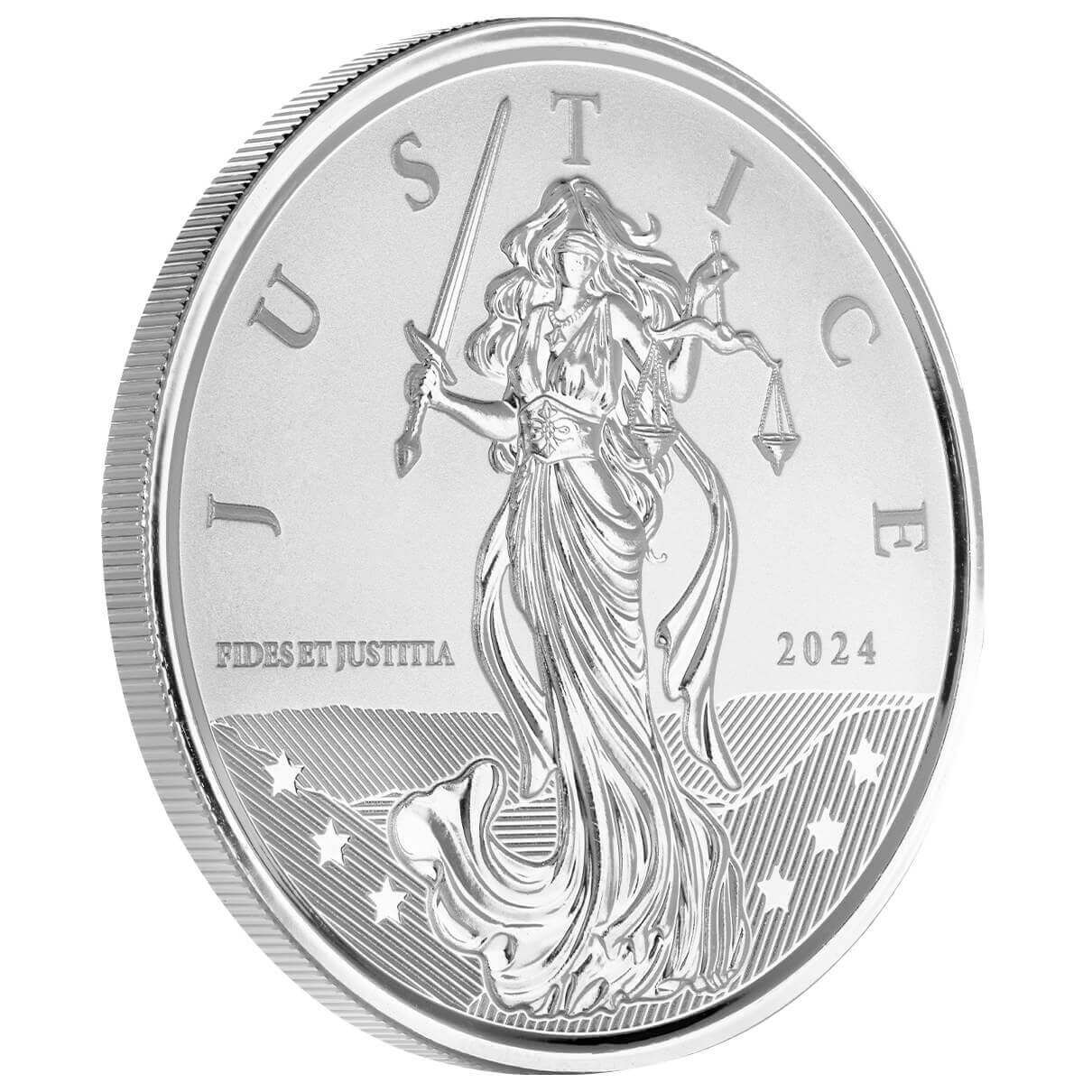 2024 Gibraltar Lady Justice 1 oz Silver Coin