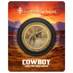 2025 Scottsdale Mint Cowboy 1 Troy Ounce 9999 Fine Gold Round 02