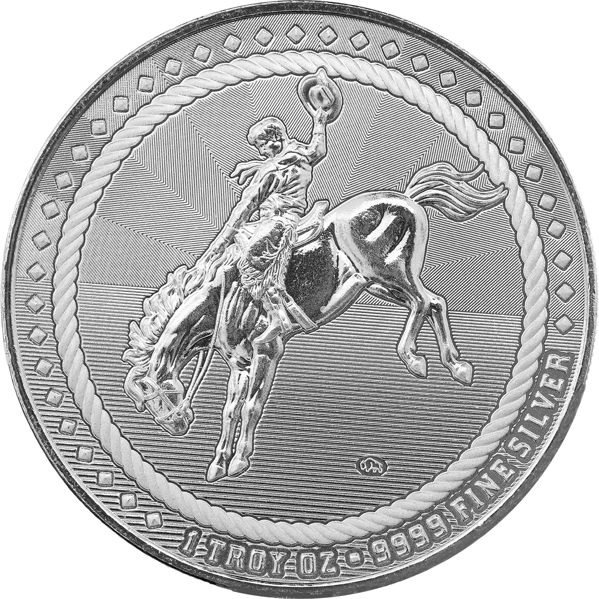 Scottsdale Cowboy with Buffalo Privy 1 oz Silver Round