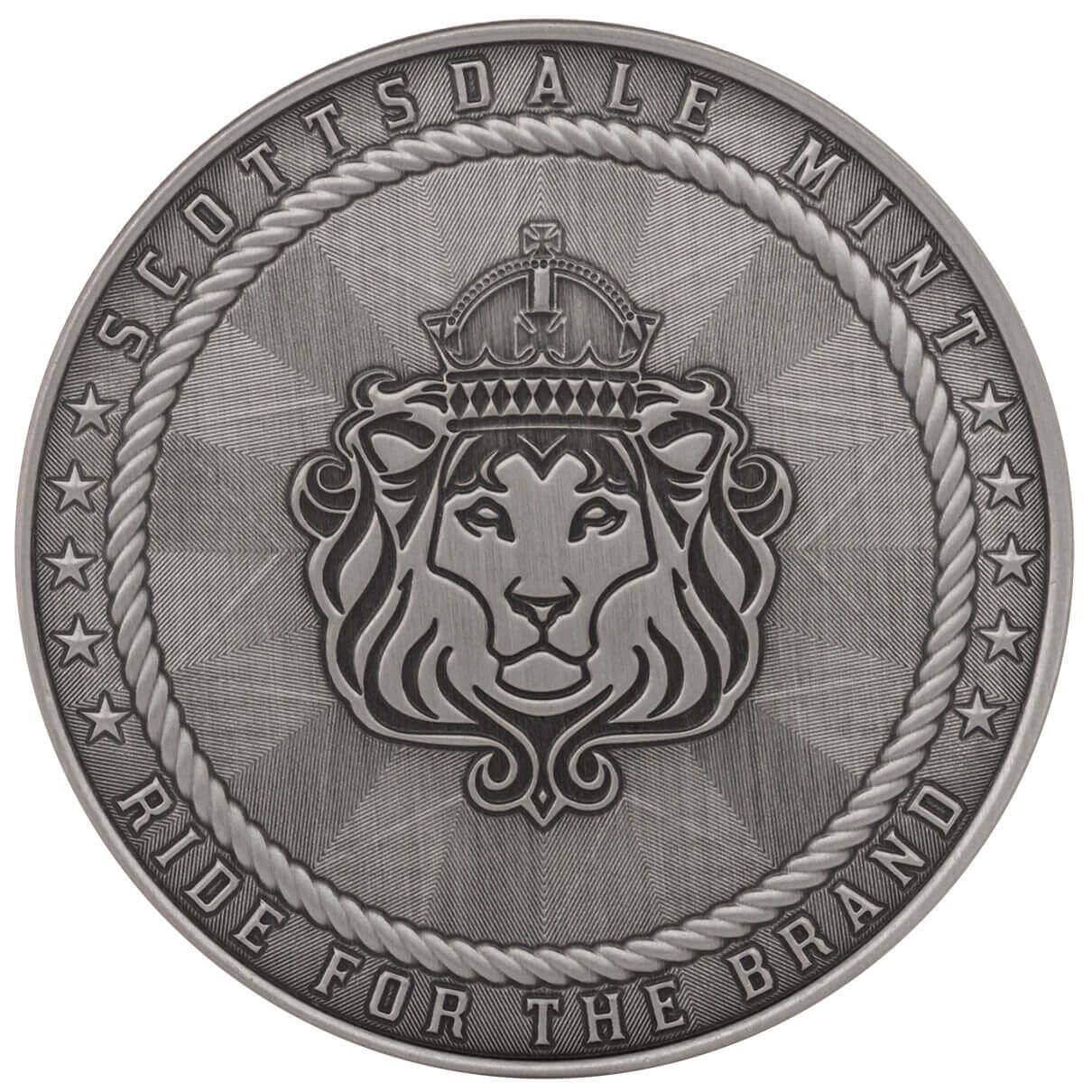 Scottsdale Cowboy with Buffalo Privy 1 oz Silver Antique Round